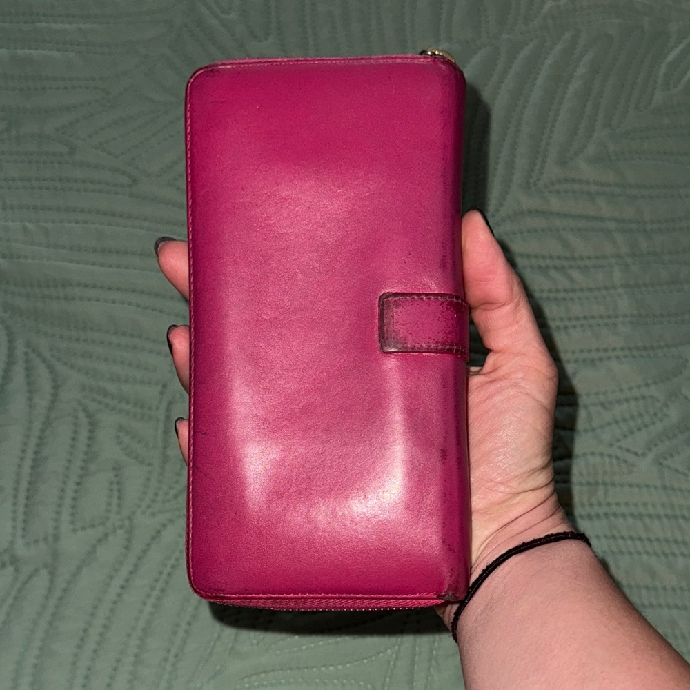 Vintage YSL Magenta Leather Women's Wallet - Picture 3 of 7